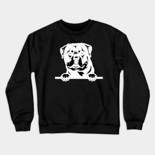 Rottweiler Sees His Owner Crewneck Sweatshirt